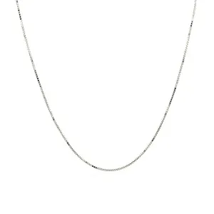 Unbranded 08359-24 14k White Gold Classic Box Chain 0.6mm Size: 24''