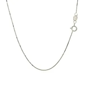 Unbranded 08359-24 14k White Gold Classic Box Chain 0.6mm Size: 24''