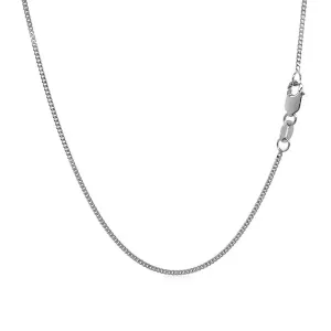 Unbranded 40660-18 10k White Gold Gourmette Chain 1.0mm Size: 18''