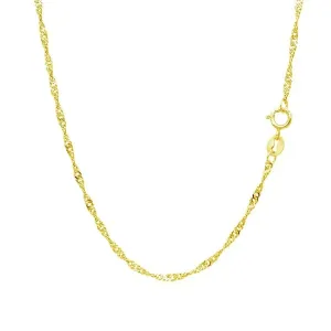 Unbranded 25057-16 10k Yellow Gold Singapore Chain 1.5mm Size: 16''