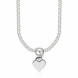 Unbranded 00620-16 Sterling Silver Rhodium Plated Rolo Chain Necklace 