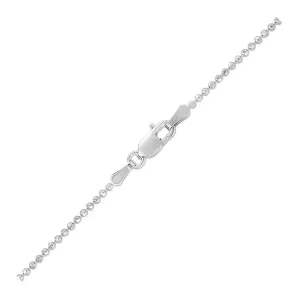 Unbranded 27427-20 14k White Gold Diamond-cut Bead Chain 1.2mm Size: 2