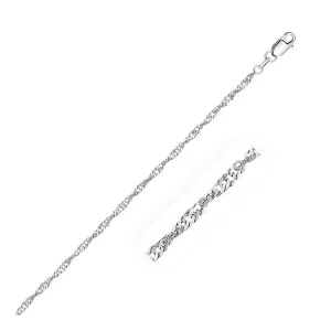 Unbranded 45762-18 2.1mm 14k White Gold Singapore Chain Size: 18''