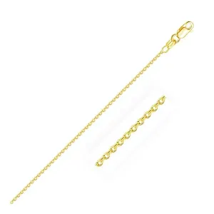 Unbranded 23476-18 14k Yellow Gold Round Cable Link Chain 1.5mm Size: 