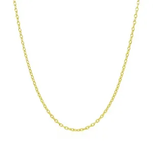 Unbranded 23476-18 14k Yellow Gold Round Cable Link Chain 1.5mm Size: 