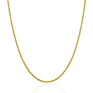 Unbranded 44349-16 2.0mm 14k Yellow Gold Solid Diamond Cut Rope Chain 