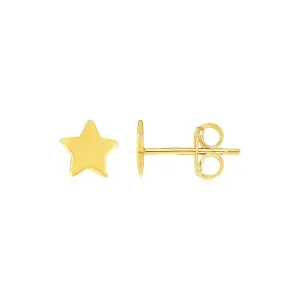 Unbranded 59840 14k Yellow Gold Post Earrings With Stars