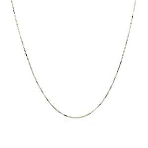 Unbranded 08359-18 14k White Gold Classic Box Chain 0.6mm Size: 18''