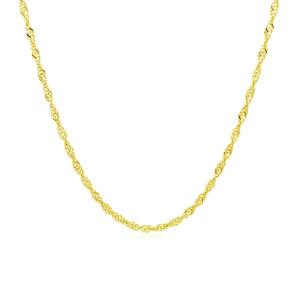 Unbranded 25057-18 10k Yellow Gold Singapore Chain 1.5mm Size: 18''