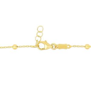 Unbranded 60064-6 14k Yellow Gold Childrens Bracelet With Beads And En