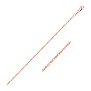 Unbranded 60956-18 14k Rose Gold Round Cable Link Chain 0.7mm Size: 18