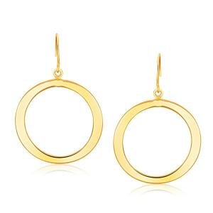 Unbranded 36517 14k Yellow Gold Flat Open Tube Round Earrings