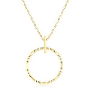 Unbranded 06863-17 14k Yellow Gold 17 Inch Necklace With Polished Ring