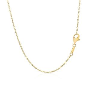 Unbranded 06863-17 14k Yellow Gold 17 Inch Necklace With Polished Ring