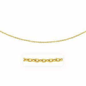 Unbranded 01856-16 3.5mm 14k Yellow Gold Pendant Chain With Textured L