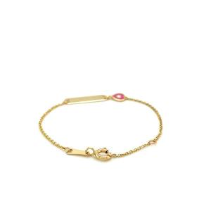 Unbranded 06944-5.5 14k Yellow Gold 5 12 Inch Childrens Id Bracelet Wi