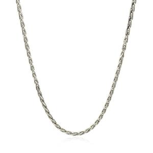 Unbranded 04767-20 2.2mm Sterling Silver Rhodium Plated Wheat Chain Si