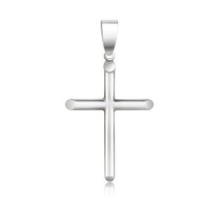 Unbranded 25409 14k White Gold Slim Cross With Tapered Ends Pendant