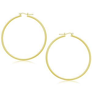 Unbranded 32596 14k Yellow Gold Polished Hoop Earrings (55 Mm)