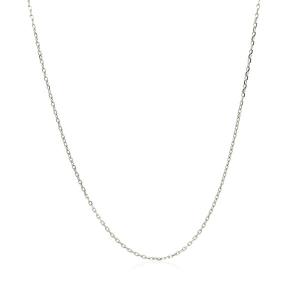 Unbranded 05445-20 14k White Diamond Cut Cable Link Chain 0.8mm Size: 