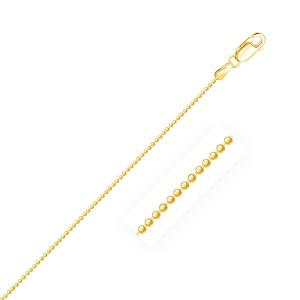 Unbranded 31696-16 14k Yellow Gold Diamond-cut Bead Chain 1.2mm Size: 