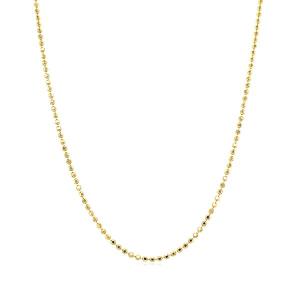 Unbranded 31696-16 14k Yellow Gold Diamond-cut Bead Chain 1.2mm Size: 