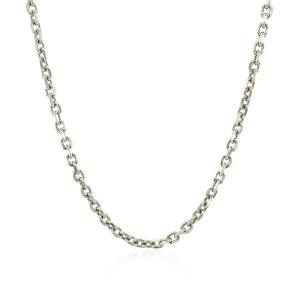 Unbranded 36736-24 2.3mm Sterling Silver Rhodium Plated Cable Chain Si