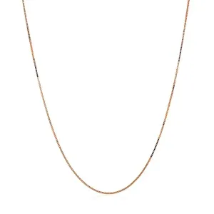 Unbranded 00710-16 14k Rose Gold Classic Box Chain 0.45mm Size: 16''