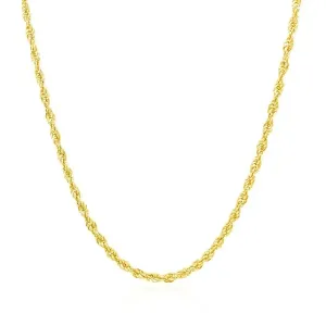 Unbranded 35602-20 2.0mm 14k Yellow Gold Light Rope Chain Size: 20''