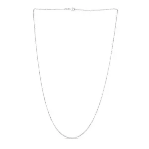 Unbranded 08480-17 14k White Gold Round Cable Link Chain 1.2mm Size: 1