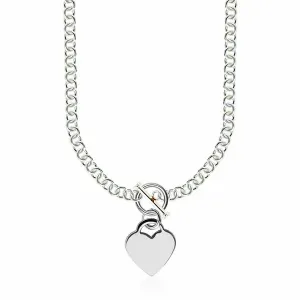 Unbranded 00620-18 Sterling Silver Rhodium Plated Rolo Chain Necklace 