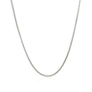 Unbranded 49596-18 Sterling Silver Rhodium Plated Round Box Chain 1.3m