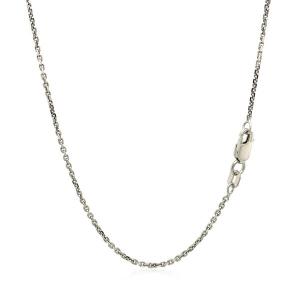 Unbranded 69062-24 Sterling Silver Rhodium Plated Cable Chain 1.4mm Si