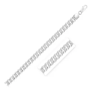 Unbranded 54644-24 Sterling Silver Rhodium Plated Curb Chain 8.4mm Siz