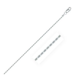 Unbranded 89978-16 Sterling Silver 1.4mm Diamond Cut Rope Style Chain 