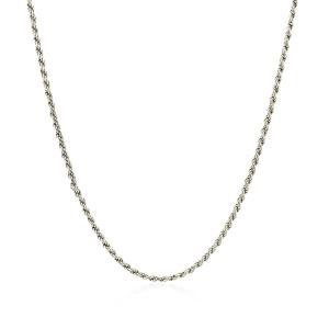 Unbranded 89978-16 Sterling Silver 1.4mm Diamond Cut Rope Style Chain 