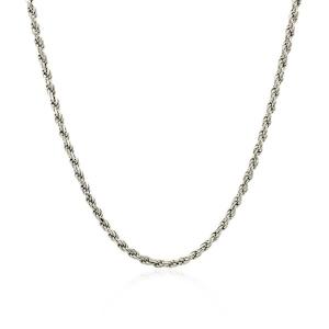 Unbranded 66742-16 Sterling Silver 1.8mm Diamond Cut Rope Style Chain 