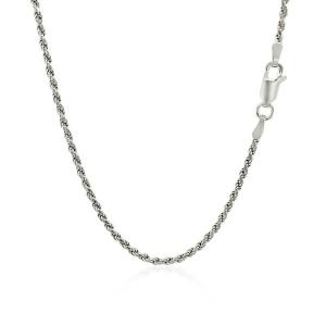 Unbranded 66742-16 Sterling Silver 1.8mm Diamond Cut Rope Style Chain 