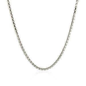 Unbranded 68466-22 Sterling Silver Rhodium Plated Greek Box Chain 2.0m