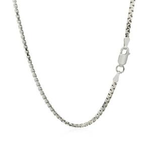 Unbranded 68466-22 Sterling Silver Rhodium Plated Greek Box Chain 2.0m