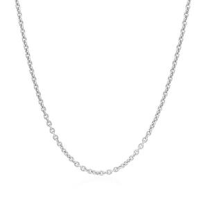 Unbranded 48600-24 Sterling Silver Rhodium Plated Round Cable Chain 1.