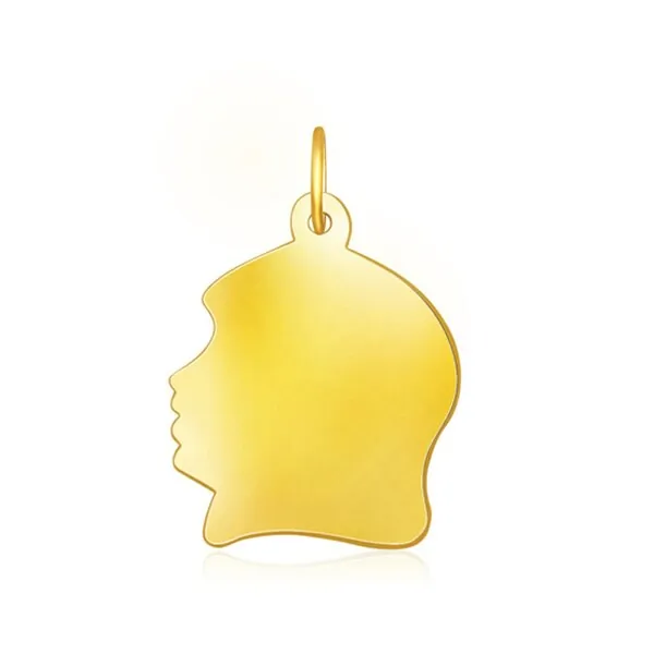 Unbranded 56751 14k Yellow Gold Large Girl Head Charm