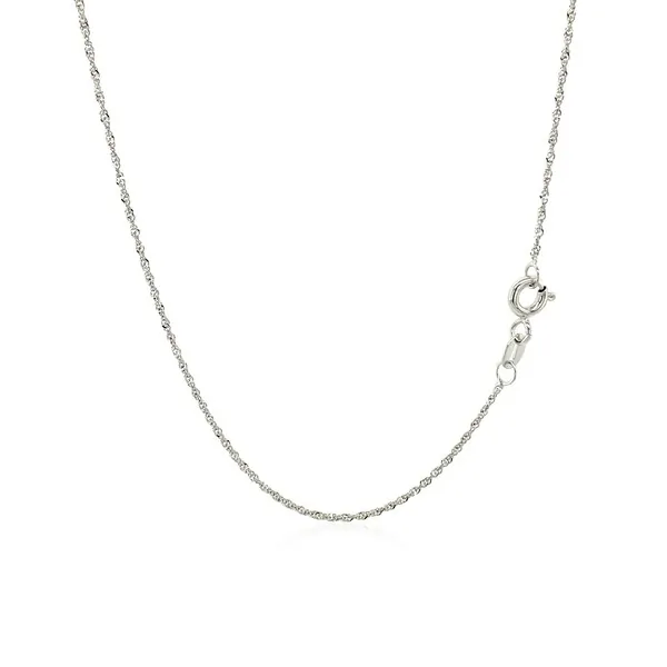 Unbranded 63819-18 10k White Gold Singapore Chain 1.0mm Size: 18''