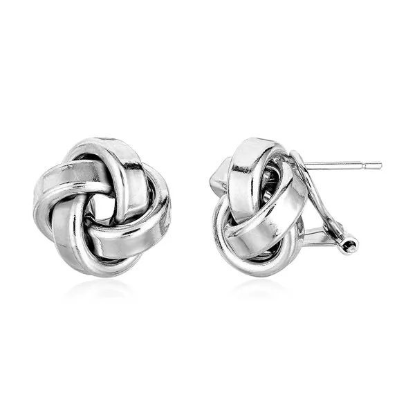 Unbranded 97685 Large Sterling Silver Polished Love Knot Earrings