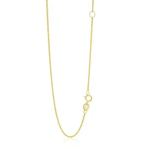 Unbranded 78412-20 14k Yellow Gold Adjustable Cable Chain 1.1mm Size: 