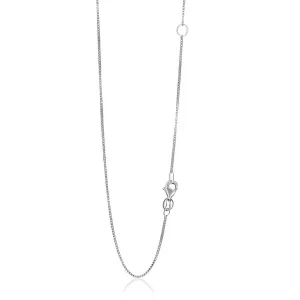 Unbranded 52744-20 14k White Gold Adjustable Box Chain 0.8mm Size: 20'