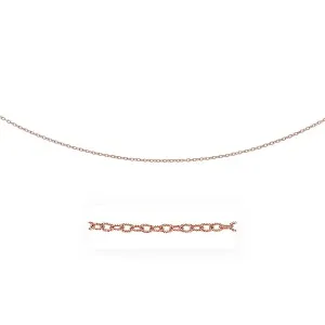 Unbranded 47480-16 2.5mm 14k Rose Gold Pendant Chain With Textured Lin