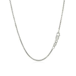 Unbranded 49596-20 Sterling Silver Rhodium Plated Round Box Chain 1.3m