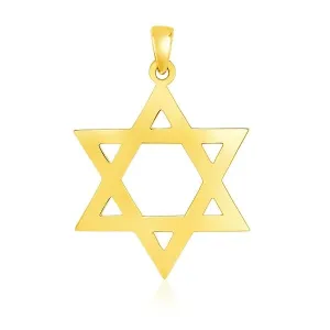 Unbranded 99393 14k Yellow Gold Polished Star Of David Pendant