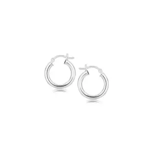 Unbranded 75680 Sterling Silver Polished Hoop Style Earrings With Rhod